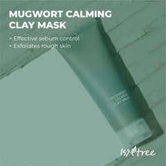 ISNTREE Mugwort Calming Clay Mask 100ml, 3.38 fl.oz | Effective sebum control | Exfoliates rough skin