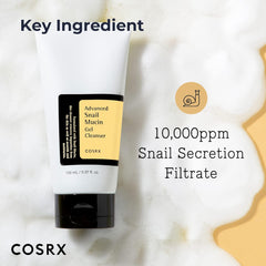 COSRX Advanced Snail Mucin Gel Cleanser, 5.07 Fl Oz / 150 mL | Rich Daily Deep Cleansing Gel for Dry & Sensitive Skin | Korean Skincare, Not Tested on Animals, No Parabens